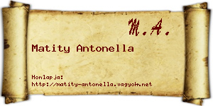 Matity Antonella névjegykártya